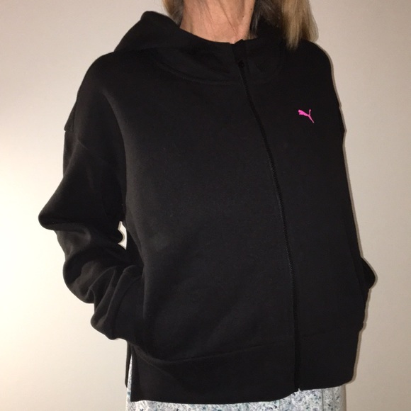 PUMA - Barbells For Boobs - Breast Cancer Awareness Black Hoodie - Size: XL